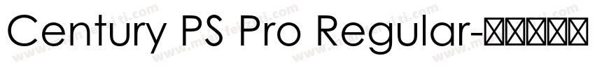Century PS Pro Regular字体转换